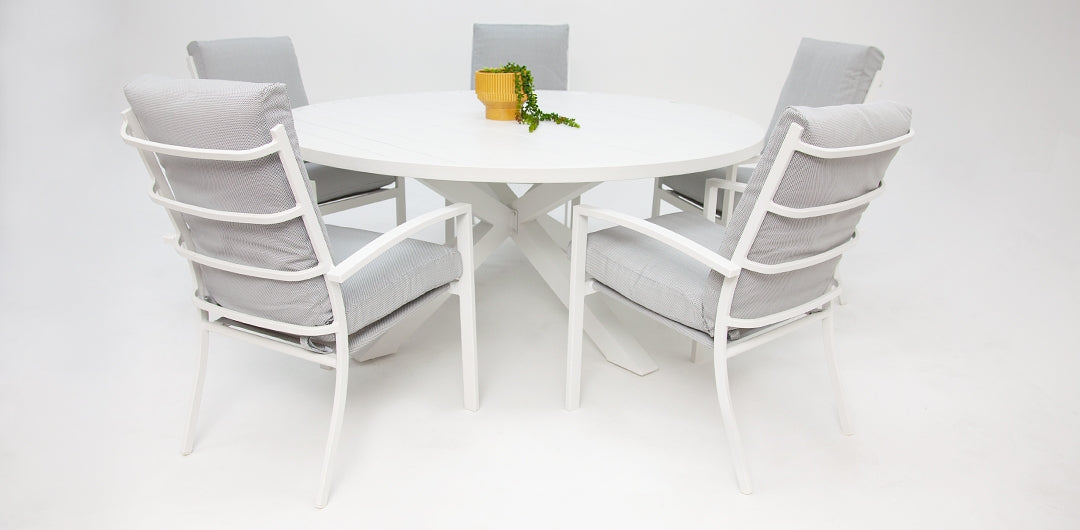 Matzo 6pc Dining Setting - White