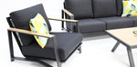 Load image into Gallery viewer, Milton 4pc Aluminium Lounge Setting - Black
