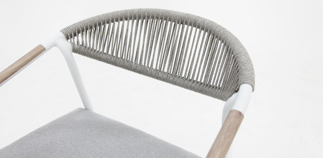 Octavia Aluminium Stacking Chair - White