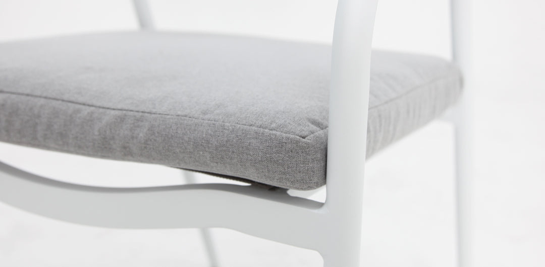 Octavia Aluminium Stacking Chair - White