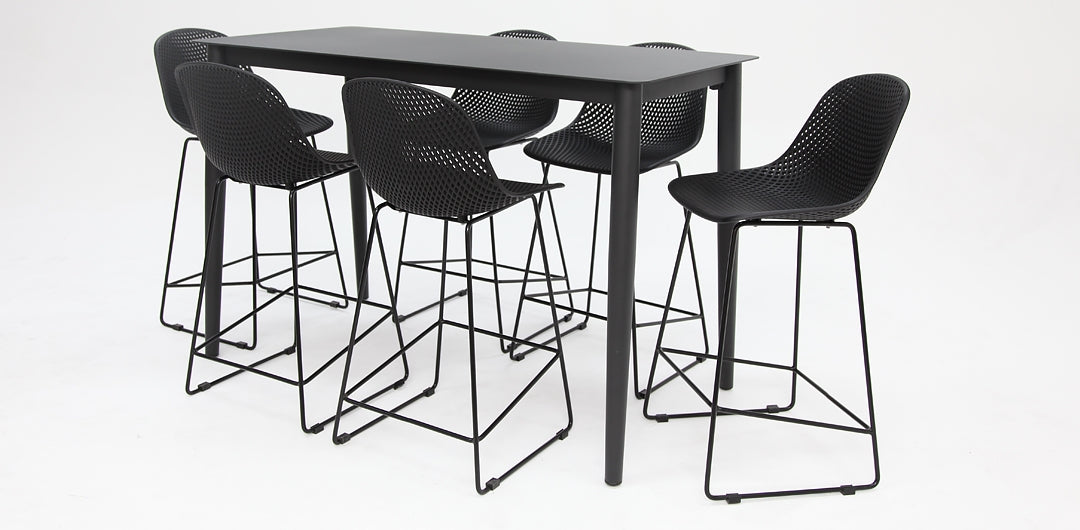 Palma 7pc Bar Setting - Black