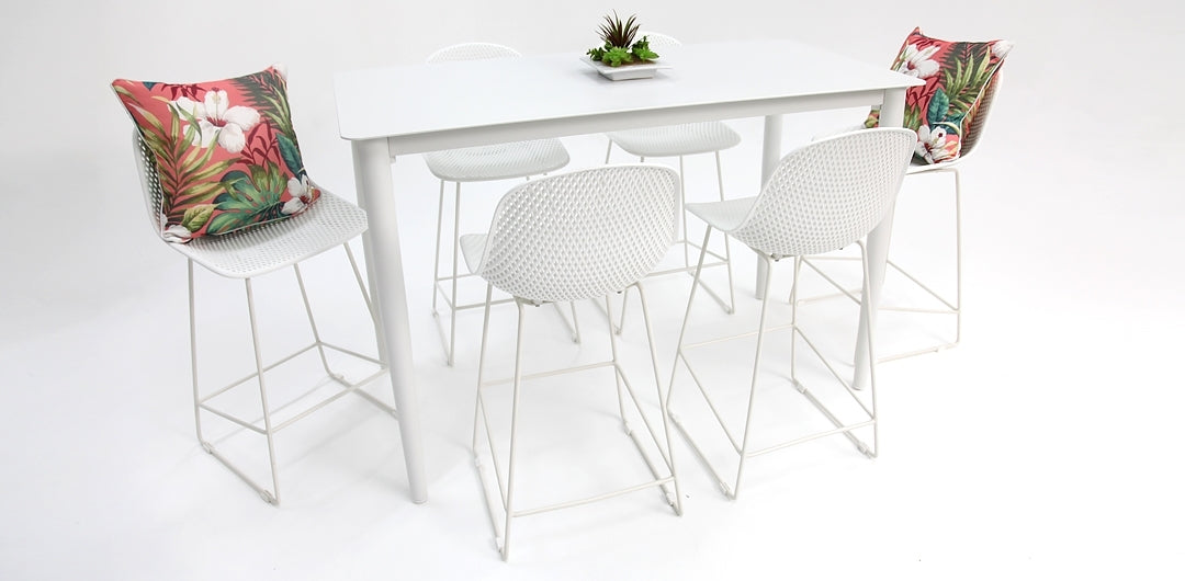 Palma 7pc Bar Setting - White