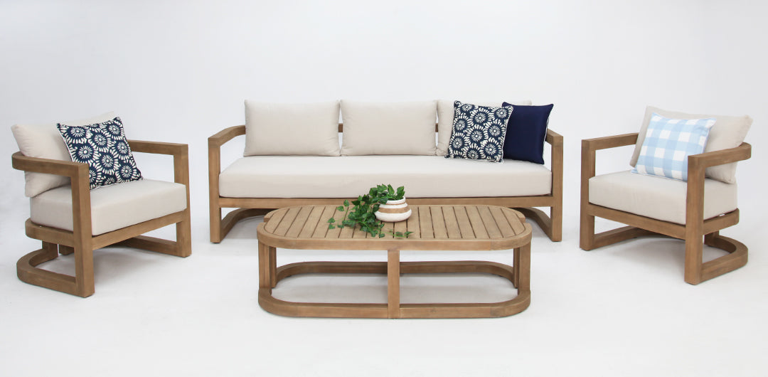 Pannotia 4pc Timber Lounge Setting