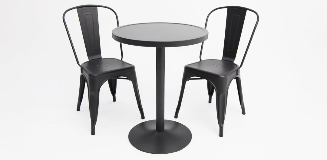 Paris 3pc Dining Setting - Black