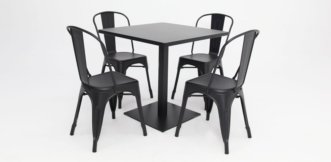 Paris Cannes 5pc Dining Setting - Black