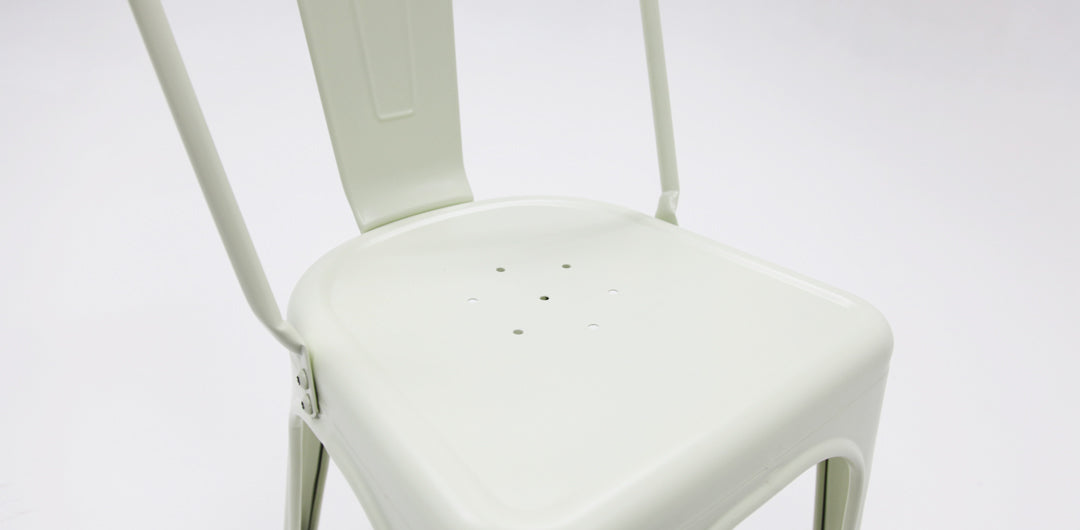 Paris Tolix Chair 4pc - Cream