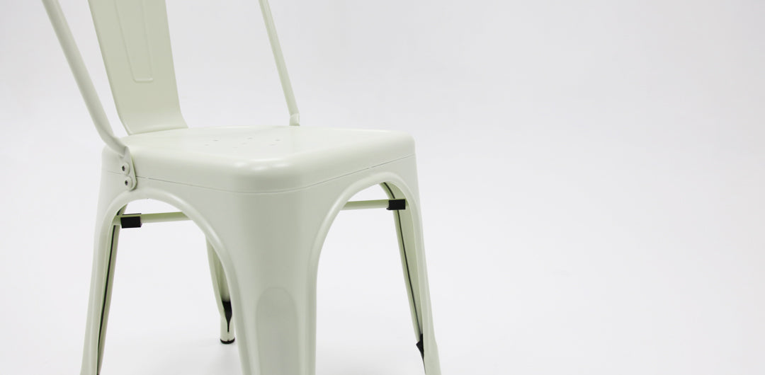 Paris Tolix Chair 4pc - Cream