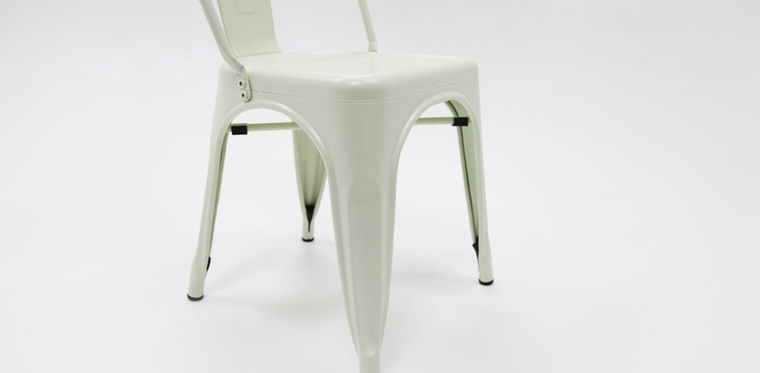 Paris Tolix Chair 4pc - Cream