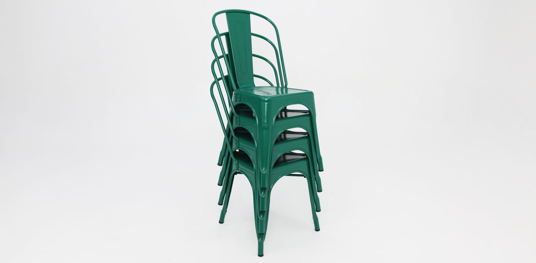 Paris Tolix Chair 4pc - Green