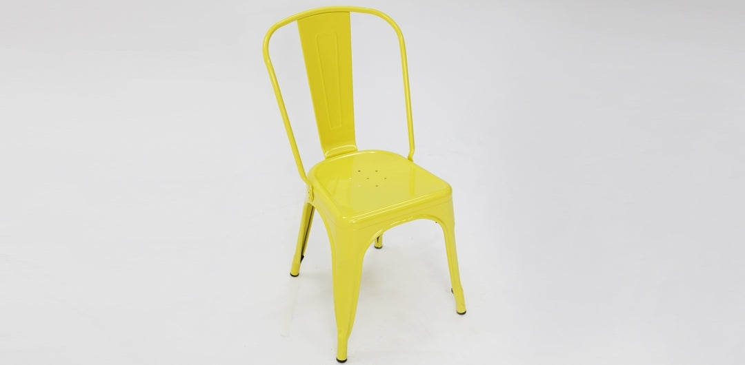 Paris Tolix Chair 4pc - Yellow