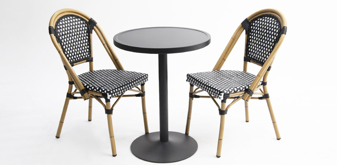 Parisian 3pc Bistro Dining Setting - Black