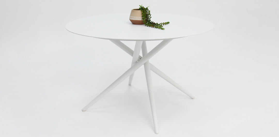 Persia Java Round 7pc Dining Setting - White