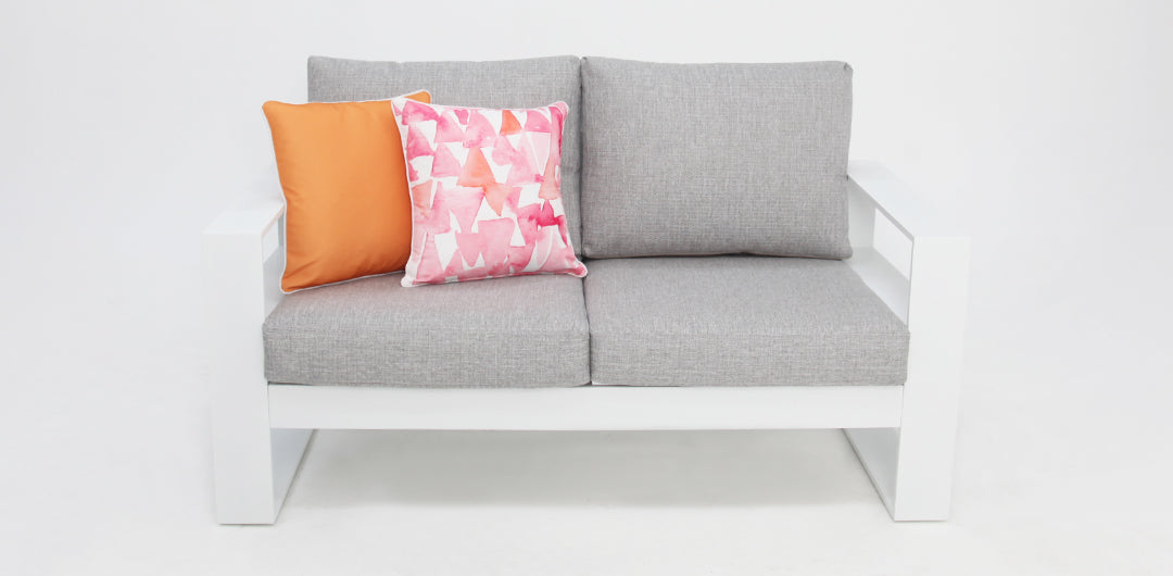 Quaynor 2 Seater Lounge - White
