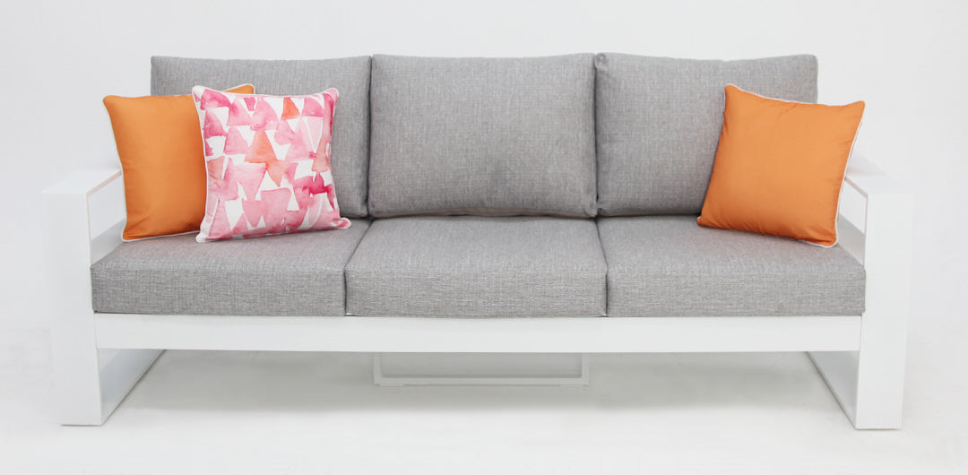 Quaynor 3 Seater Lounge - White