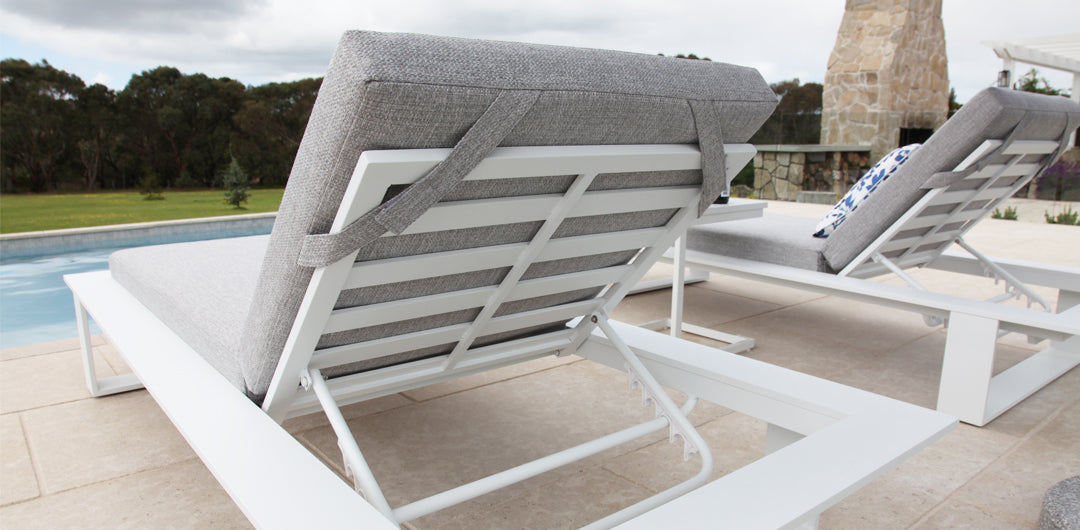 Quaynor 3pc Sunlounge Setting - White