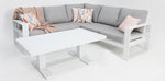 Load image into Gallery viewer, Quaynor Holste Corner Lounge Setting without Footstools - White
