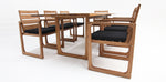 Load image into Gallery viewer, Qube 9pc Timber Dining Setting - Black
