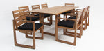 Load image into Gallery viewer, Qube 9pc Timber Dining Setting - Black
