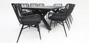 Ravenne Astrid 9pc Dining Setting - Black