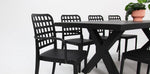 Load image into Gallery viewer, Ravenne Frankie 9pc Dining Setting with 2 x Armchairs - Black
