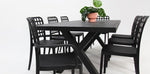 Load image into Gallery viewer, Ravenne Frankie 9pc Dining Setting with 2 x Armchairs - Black

