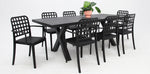 Load image into Gallery viewer, Ravenne Frankie 9pc Armchair Dining Set - Black
