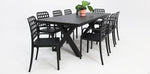 Load image into Gallery viewer, Ravenne Frankie 9pc Armchair Dining Set - Black
