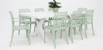 Load image into Gallery viewer, Ravenne Frankie Armchair 9pc Dining Set - White Green
