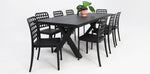 Load image into Gallery viewer, Ravenne Frankie 9pc Armless Dining Set - Black
