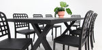 Load image into Gallery viewer, Ravenne Frankie 9pc Armless Dining Set - Black
