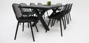 Ravenne Persia 9pc Dining Setting - Black