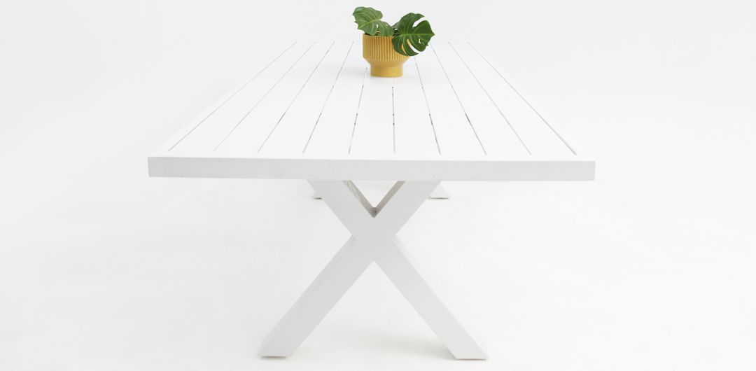 Ravenne Frankie 9pc Armchair Dining Set - White