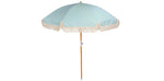Load image into Gallery viewer, Sage Green and White Stripe Beach Umbrella
