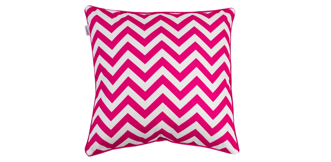 Set of 3 Indo Soul Pink and White Narrow Aztec 45x45cm Outdoor Cushion