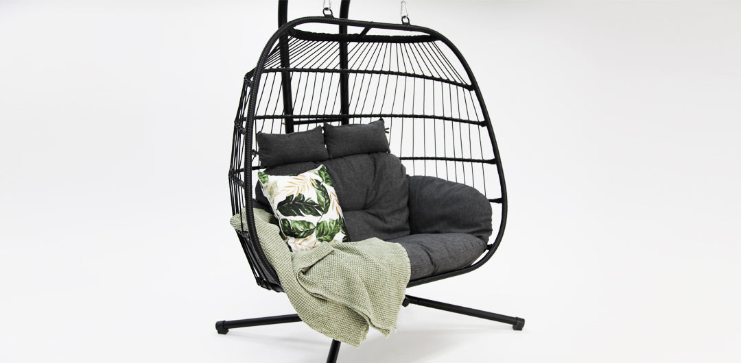 Snug Steel Hanging Chair - Black