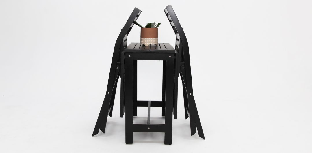 Tea 3pc Balcony Setting - Black