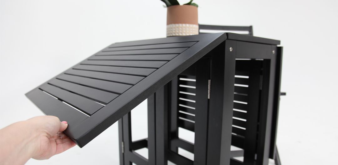 Tea 3pc Balcony Setting - Black