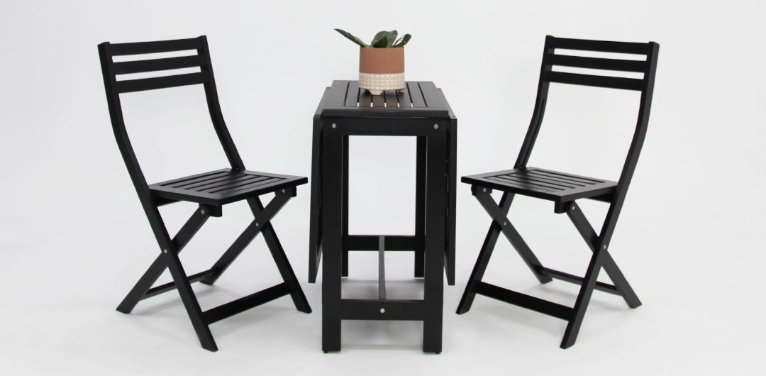 Tea 3pc Balcony Setting - Black
