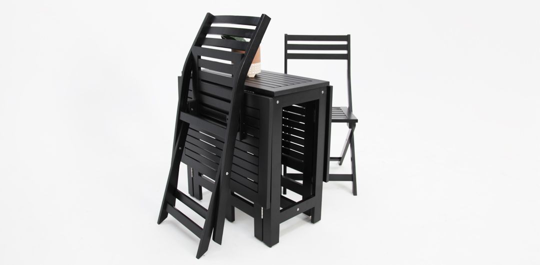 Tea 3pc Balcony Setting - Black