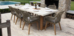 Load image into Gallery viewer, Veltis Albenga 9pc Travertine Dining Setting
