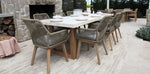 Load image into Gallery viewer, Veltis Albenga 9pc Travertine Dining Setting

