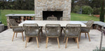 Load image into Gallery viewer, Veltis Albenga 9pc Travertine Dining Setting
