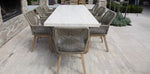 Load image into Gallery viewer, Veltis Albenga 9pc Travertine Dining Setting
