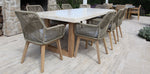Load image into Gallery viewer, Veltis Albenga 9pc Travertine Dining Setting
