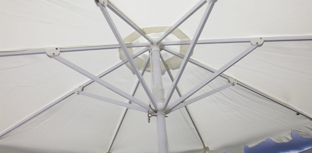 Billy Fresh 3m Whitehaven Aluminium Umbrella - Cream with White Trim