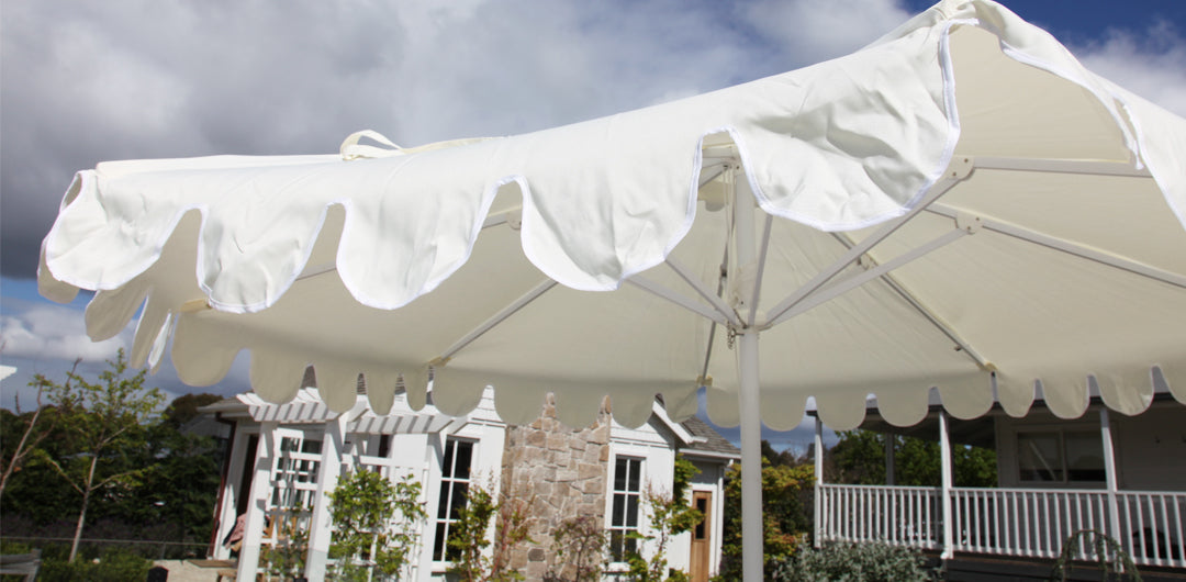 Billy Fresh 3m Whitehaven Aluminium Umbrella - Cream with White Trim