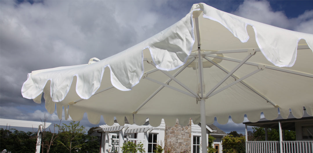 Billy Fresh 3m Whitehaven Aluminium Umbrella - Cream with White Trim
