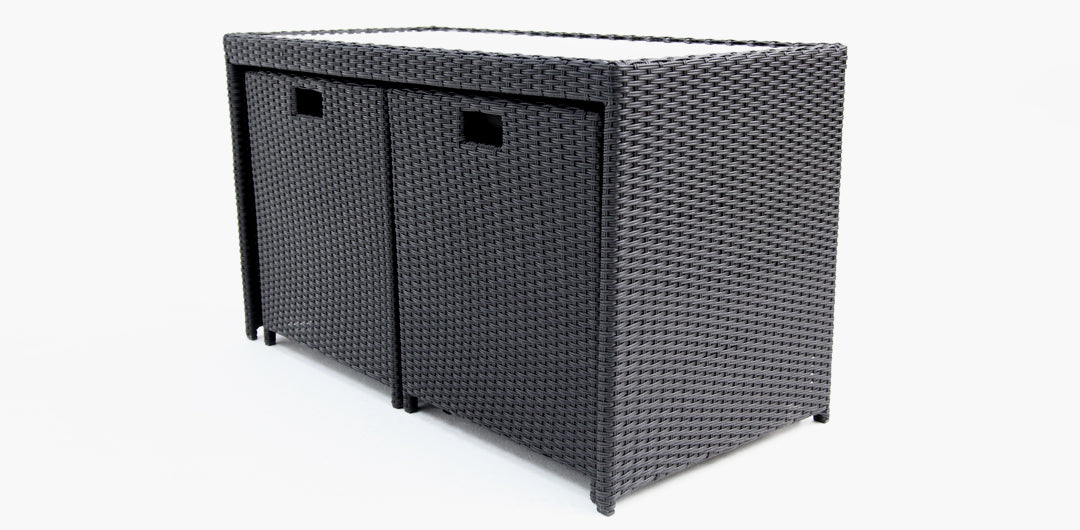 Yarra 5pc Balcony Setting - Black