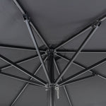 Load image into Gallery viewer, Billy Fresh 3m Midnight Aluminium Umbrella - Black with White Trim

