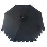 Load image into Gallery viewer, Billy Fresh 3m Midnight Aluminium Umbrella - Black with White Trim
